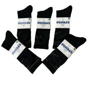 Bombas midcalf‎ mens socks size XL Black Honeycomb stay up antimicrobial 5X new